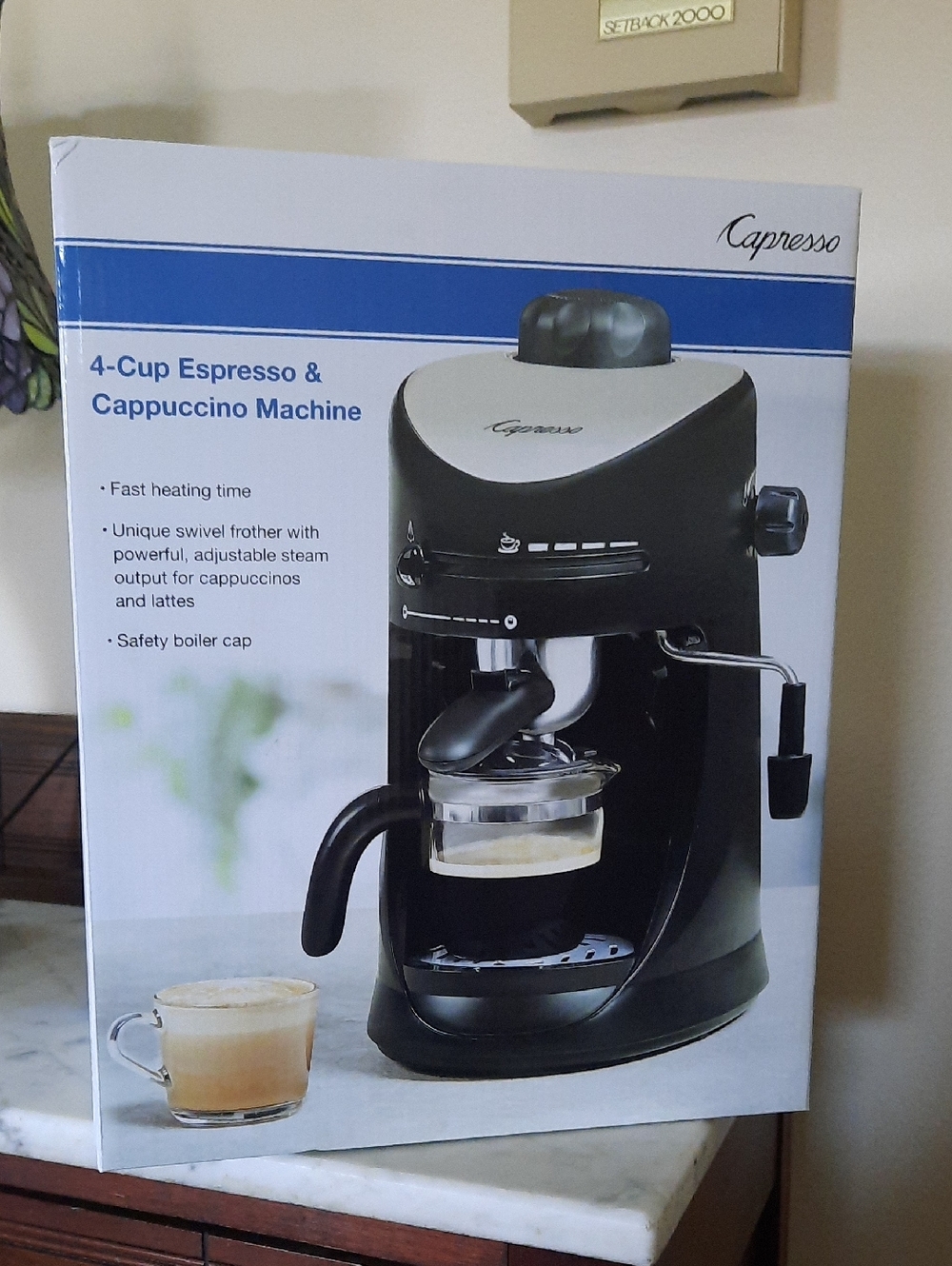 NWT.  Capresso 4-Cup Espresso & Cappuccino Machine